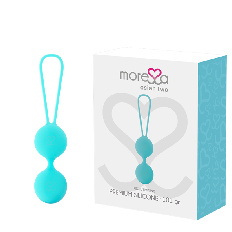 MORESSA - OSIAN TWO ENTRENAMIENTO SUELO PELVICO 101gr PREMIUM SILICONA TURQUESA